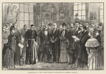 Presentation of the Jubilee Personal Testimonial to Cardinal Manning